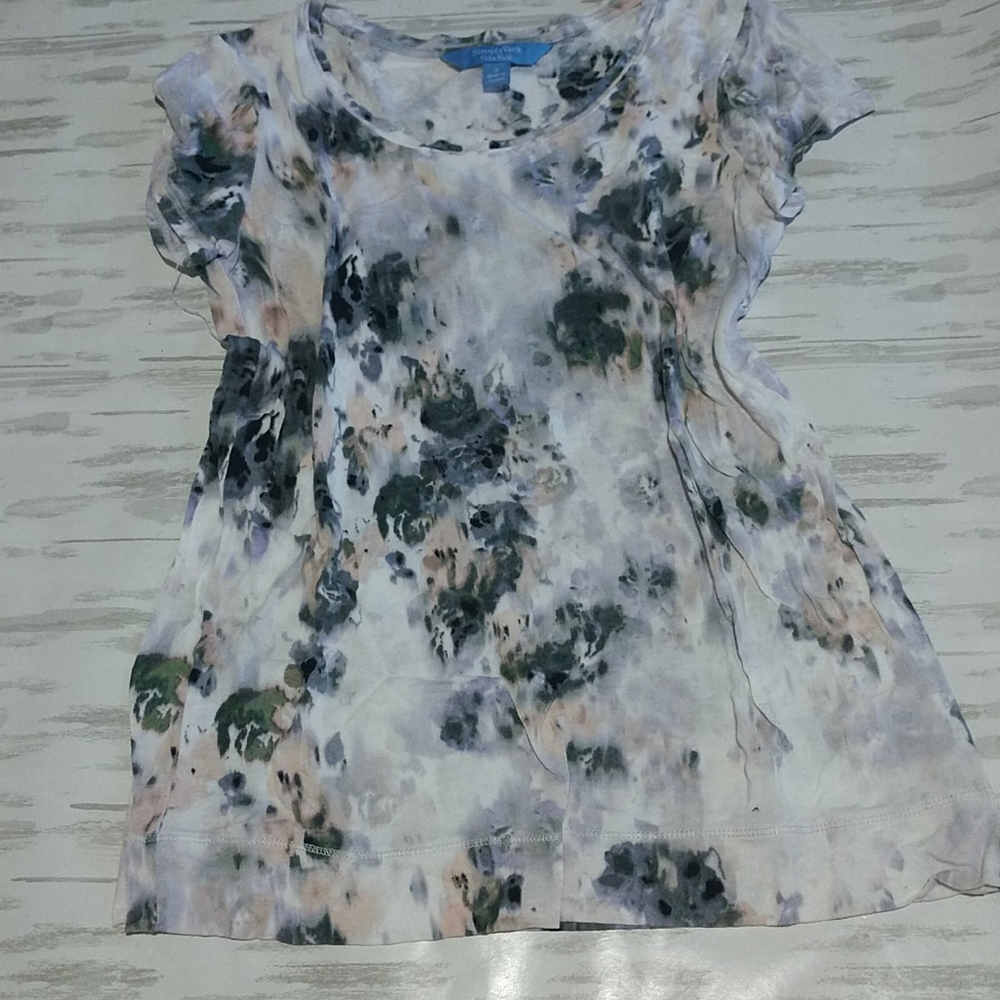 Vera wang watercolor purple pink tshirt sma